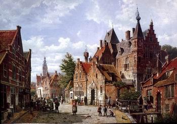 unknow artist European city landscape, street landsacpe, construction, frontstore, building and architecture.025 Germany oil painting art